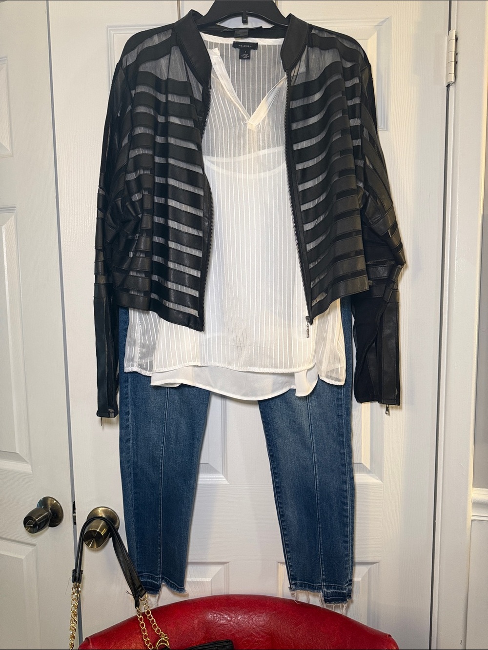 J Brand Front Seam Ankle Skinny Jeans Size 31 Raw Hem